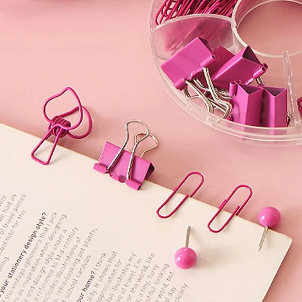 Foldback Clip Metal Clear Binder Clips Set Lange Staart Clip Briefpapier Punaise Bindmiddel Bindmiddel Benodigheden Doos