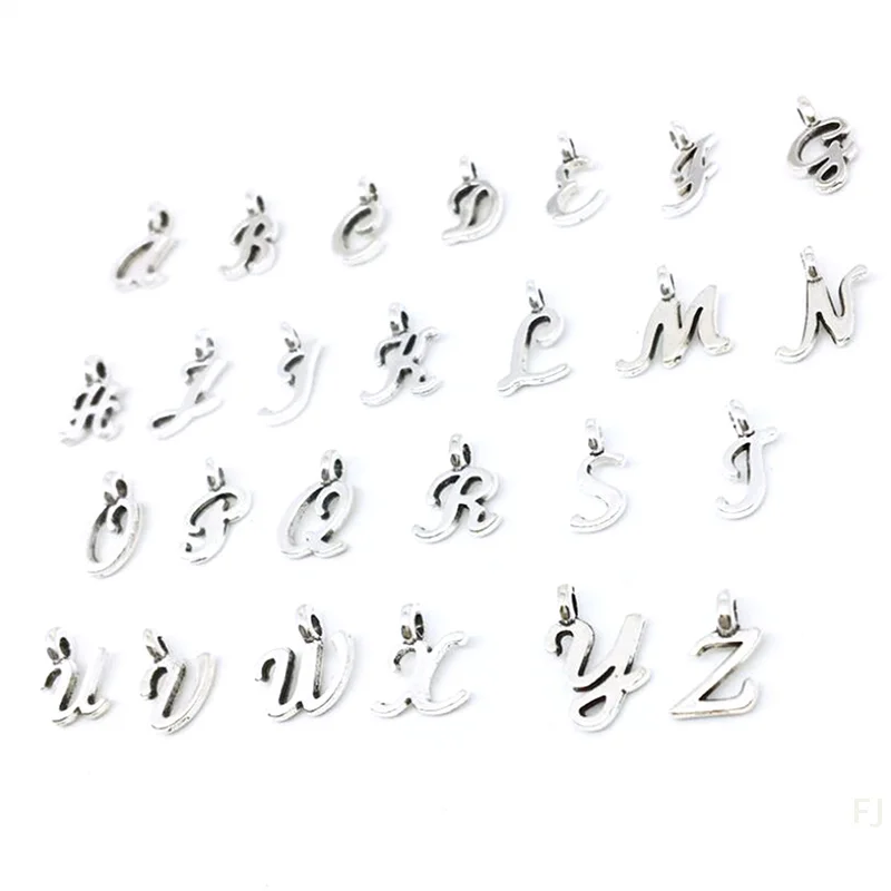 [YU]26Pcs 26 English Alphabet Letters Charms Pendants DIY Handmade Jewelry Craft