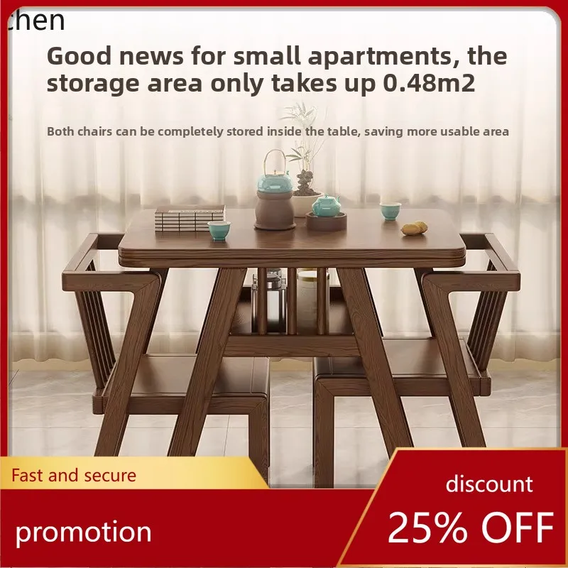 

ZML Solid Wood Balcony Tea Table and Chair Set Leisure Home Small Tea Table Three-Piece Set for Small Apartments