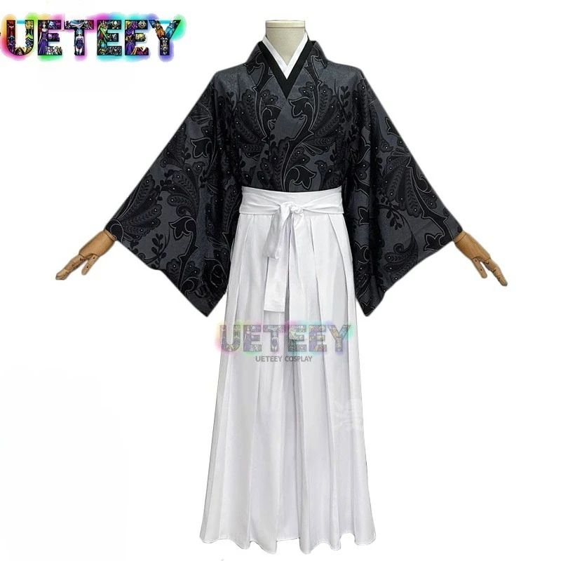 

UETEEY COS Kibutsuji Muzan Cosplay Costume Anime Kimono Fancy Party Suits Halloween Carnival Unforms Custom Made