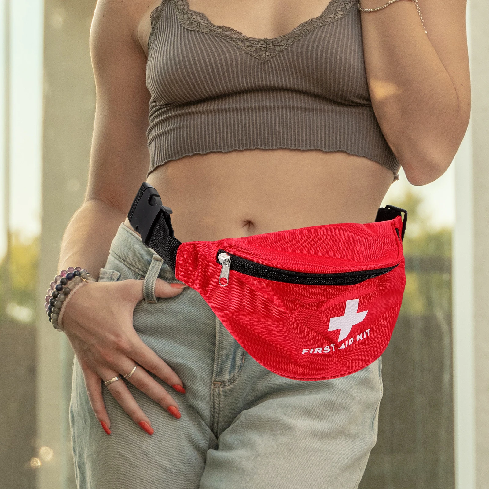 

2pcs Aid Kit Waist Bag Storage Portable Camping Car Medical Kit Sports Family Medical Kits