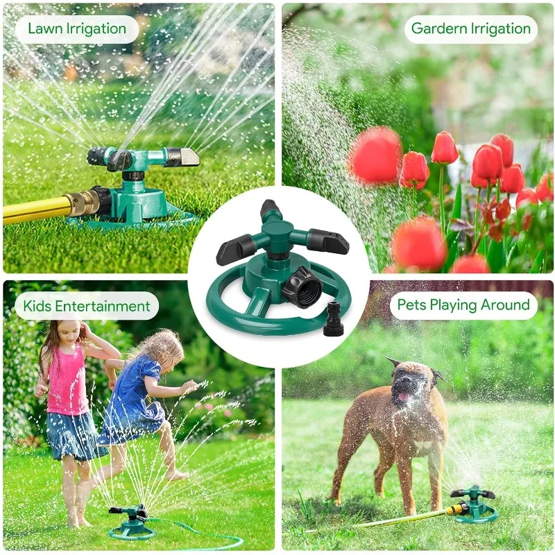 Sprinkler Nozzle 360 Degree Automatic Rotating Water Spray Garden Lawn Automatic Sprinkler Garden Watering Irrigation Supplies