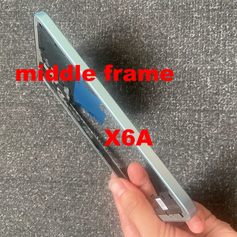 For Huawei Honor X6A Middle Frame Front LCD Frame Bezel Plate Housing Replacement WDY-LX1 WDY-LX2