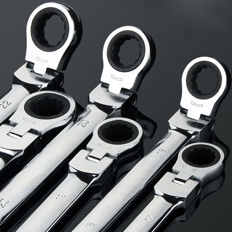 6-24mm movable head ratchet wrenchDouble head dual-use plum blossom open mirror wrenchHardware tools Automotive tools Hand tools image 4