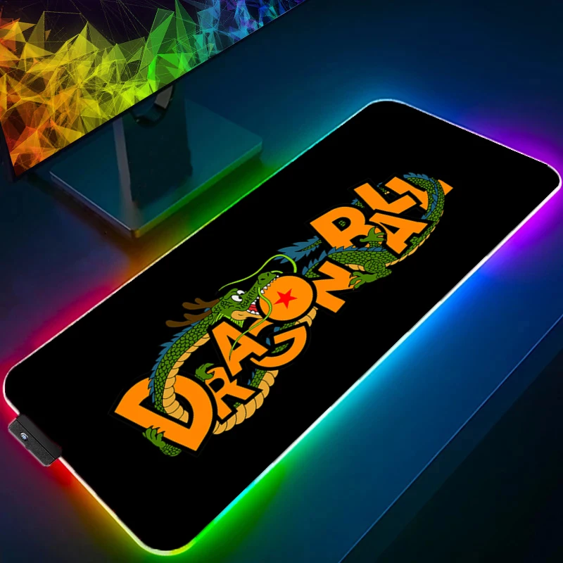 RGB Mouse Pad Dragon Ball Gamer Gaming Accessories Varmilo Keyboard PC Computer big Desk Mat Carpet Backlight LED Anime Mousepad