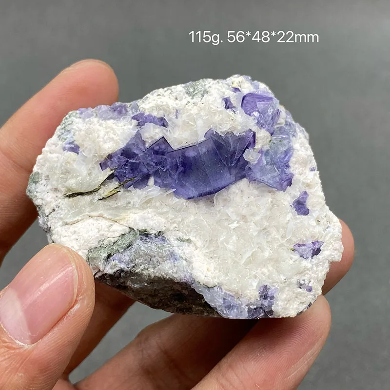 100% Natural China Hunan Yaogangxian Fluorite Crystal Rough Stone Quartz Mineral Healing Crystal