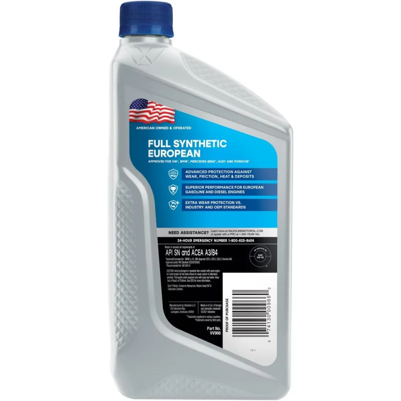 Valvoline-محرك اصطناعي كامل ، اصطناعي ، 5W-40 MST ، 1qt ، حقيبة من 6 ،