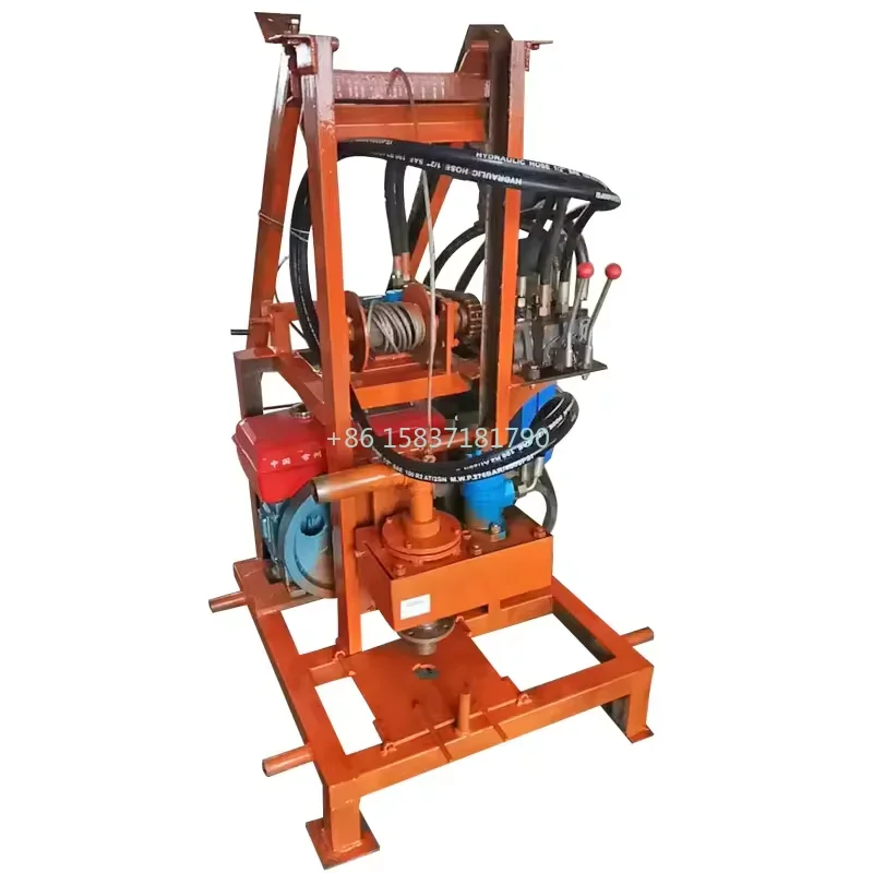 100M Water Well Drilling Rigs High Efficiency Hand Operated Small Water Well Drill Rig Machine Mine Drilling Rig for Mexico