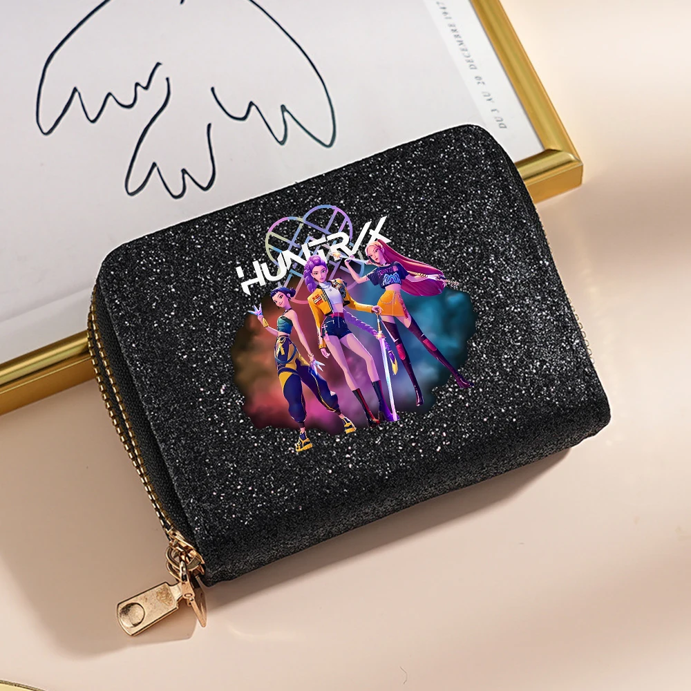 K-poB  Figure  Wallets Women Glitter Sequin Wallets Fashion Money Bag Coin Purses Ladies Credit Multi-card Card Holder Bags view 5