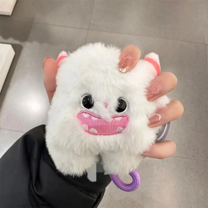 2/1pc Cute Snow Monster Plush Pendant School Bag Pendant Car Plush Pendant Creative Accessories Children Accompanying Toys Gifts