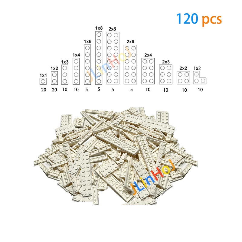 120pcs short brick character brick 12 size DIY building block educational creativity compatible with 3021 3020 children's toys