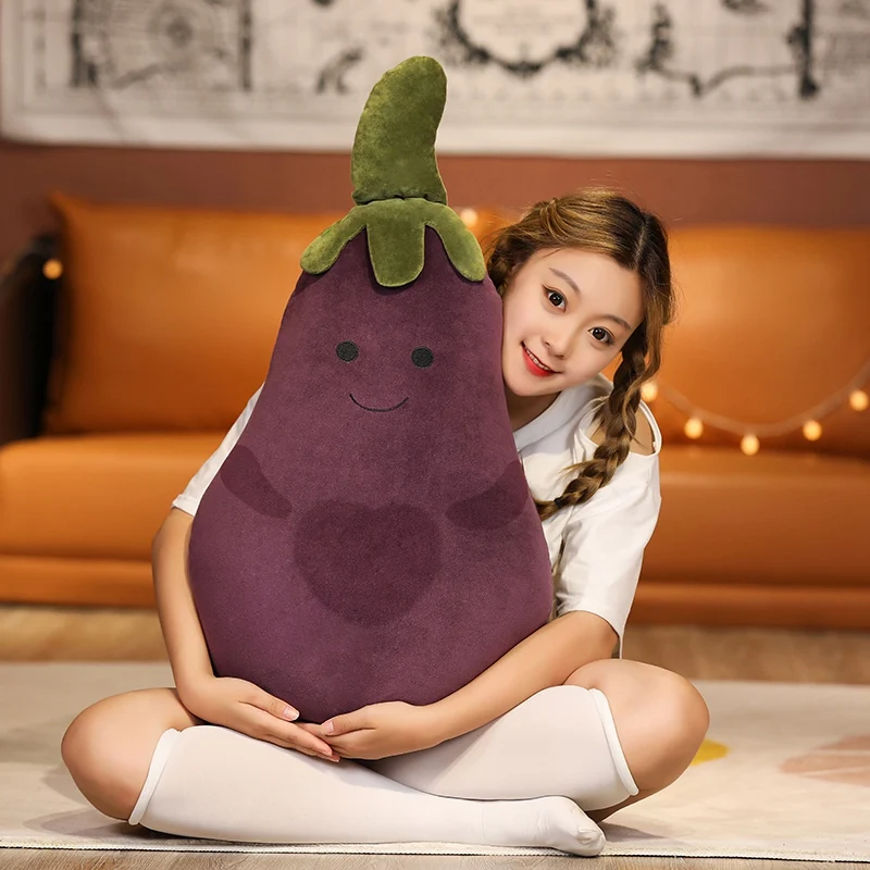 Neue Lustige Cartoon Emote Gemüse Plüsch Spielzeug Weiche Nette Gefüllte Aubergine Kartoffel Luffa Spielzeug Für Kinder Kreative Spiel Requisiten