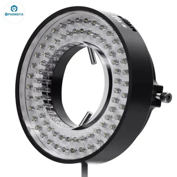 Imagem -05 - Mecânico Led Stereo Microscópio Luz Anel Brilho Ajustável Usb Iluminador para Reparo de Solda Pcb 64 72 144