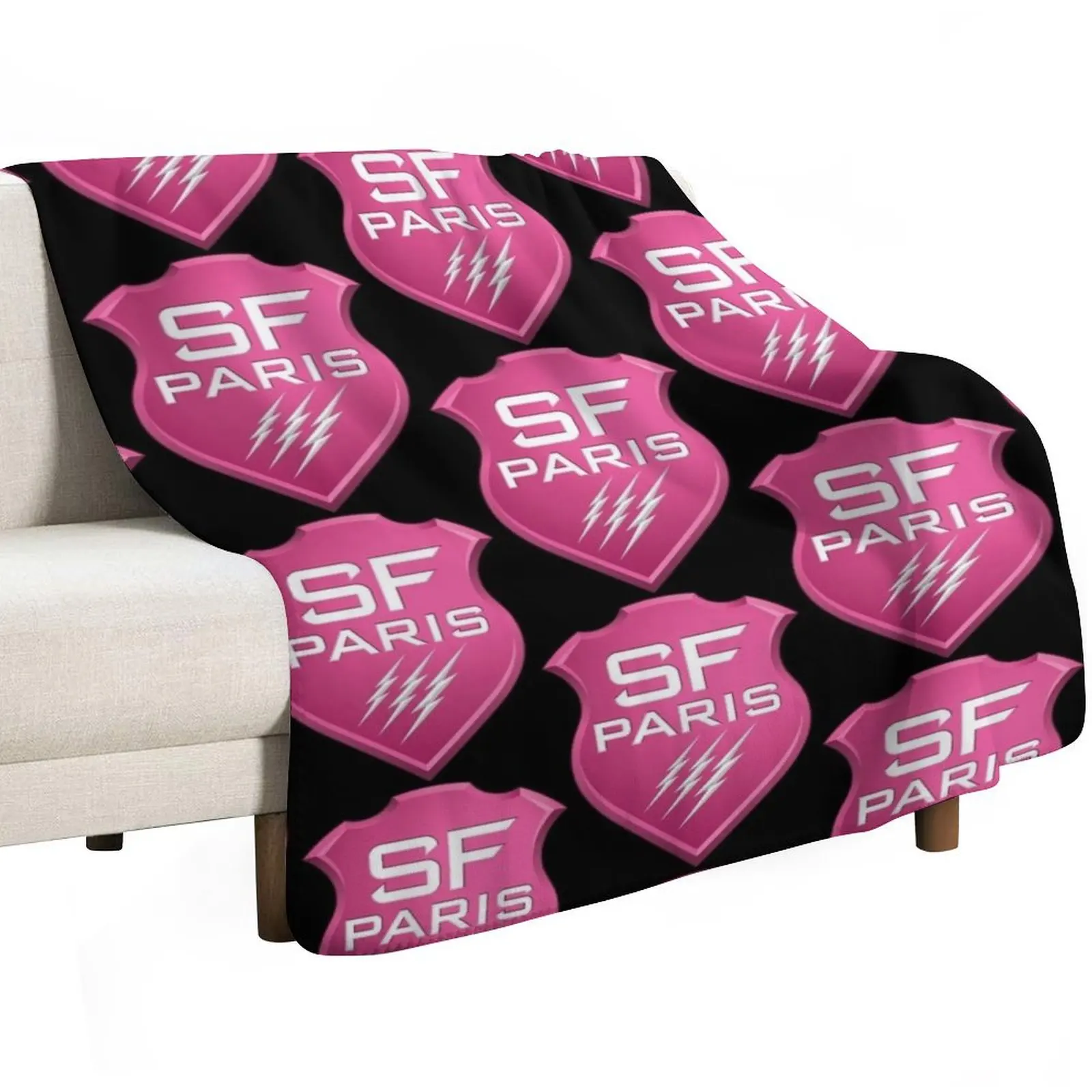 Stade francais paris rugby Throw Blanket Plaid Large Custom sofa bed warm winter Blankets