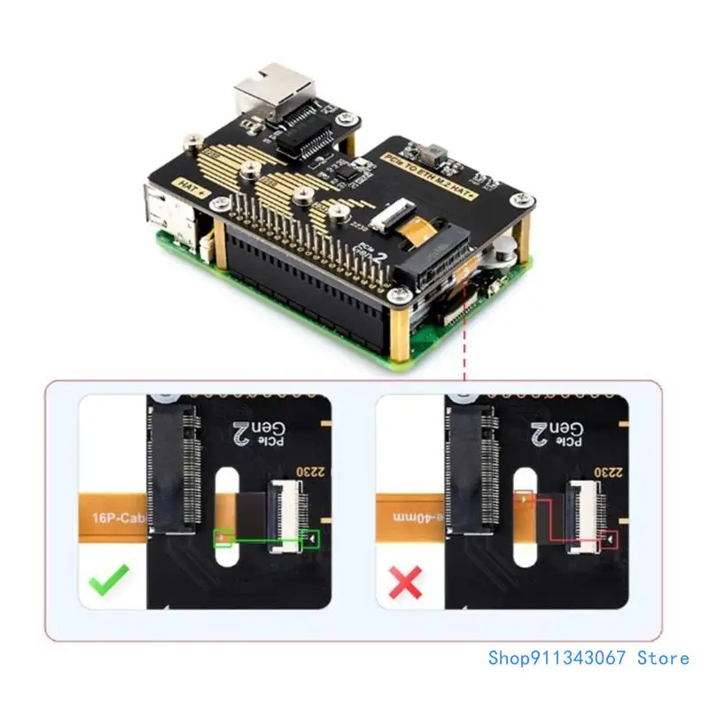 PCIe M.2 Expansion Board for Pi5 Supporting NVMe 2230-2280 Drop shipping