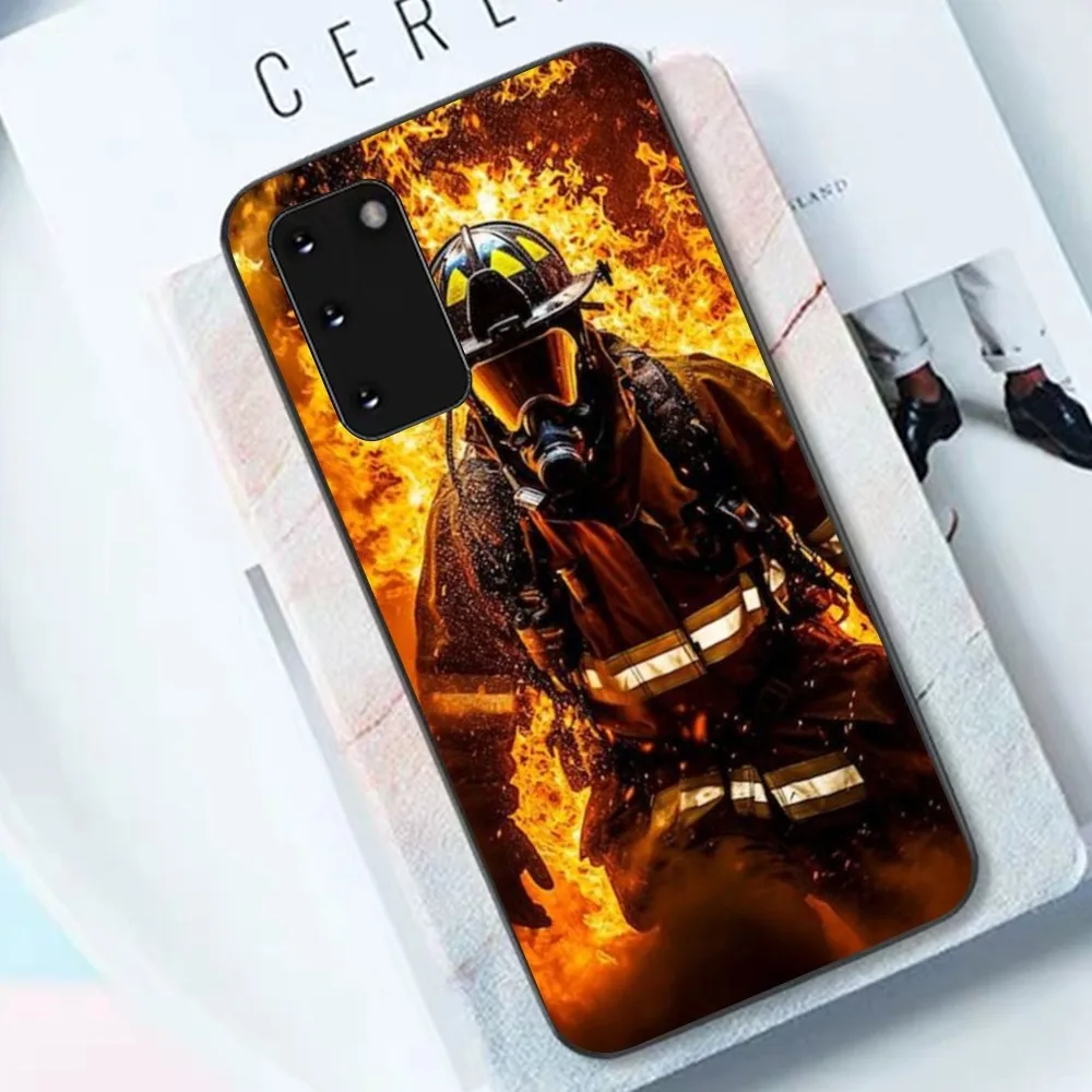 Firefighter Heroes Fireman Luxury Phone Case For Samsung S 9 10 20 21 22 23 30 23 24 Plus Lite Ultra FE S10lite Fundas