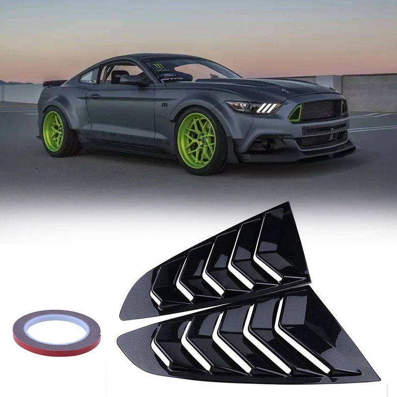 

Автомобильная крышка из углеродного волокна для вентиляционного отверстия бокового окна ABS для Ford Mustang 2015-2017