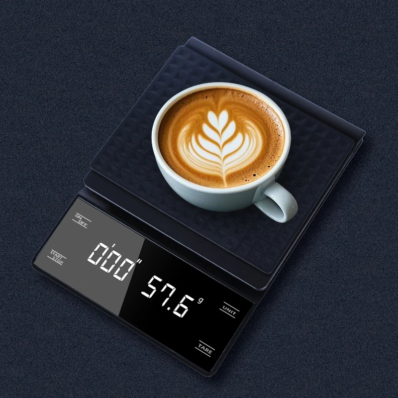 Digital Balance 3kg/0.1g LED Pocket Electronic Smart Touch Coffee Kitchen Coffee Weighing Scale with Timer