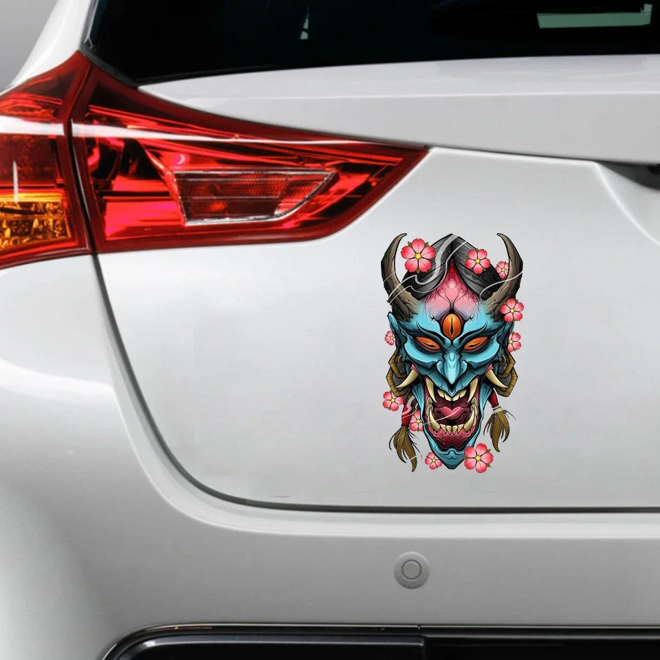 Creative Samurai Red Monster Car Stickers Personalized Scratch-Proof Vinyl Decal Refrigerator VAN Cartoon Car Assessoires