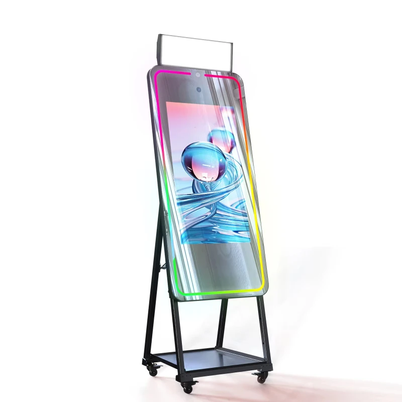 

Large touchscreens for music festival memories, multi-user photo booths for group poses with selfie mirrors