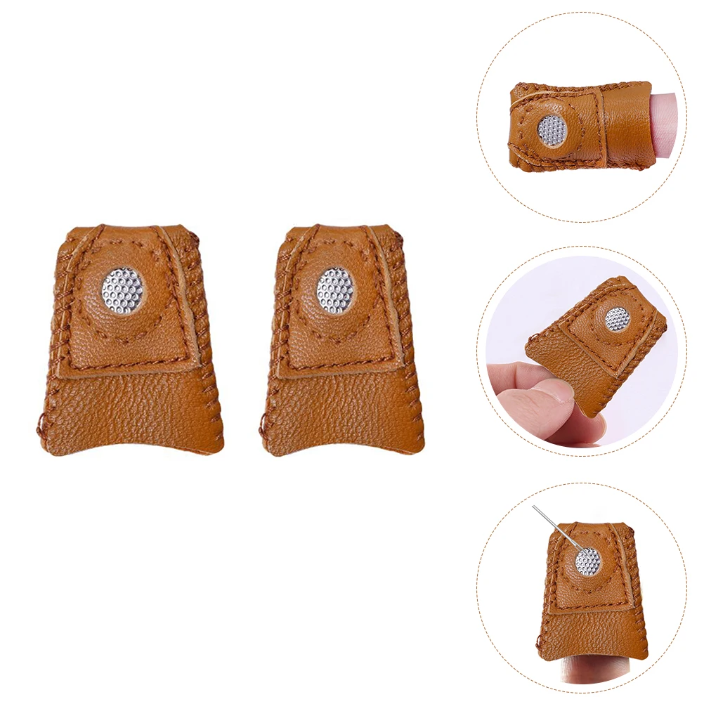 

1 Bag Finger Guard Flexible Comfortable Protective Sewing Knitting Needle Finger Cots Craft Embroidery Tool