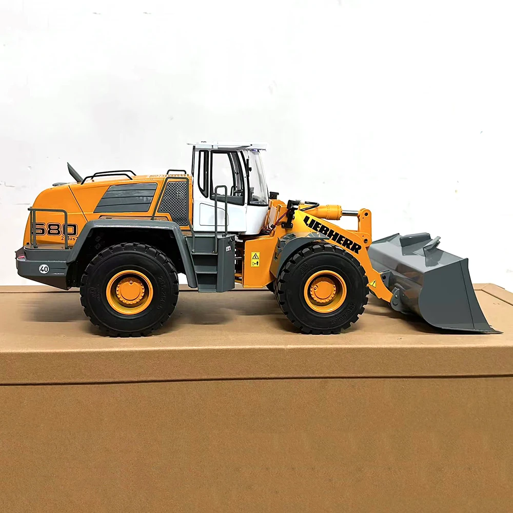 Liebherr L 580 1/14 RC Hydraulic Loader Metal Model with Light Sound System Wheel Loader Remote Control Car Model Toy