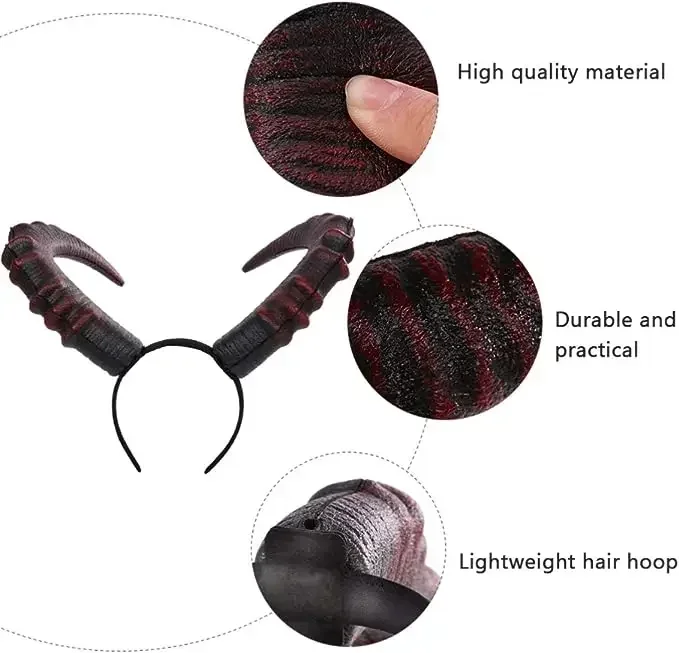 Accessoires de Costume de ixd'Halloween pour Femme, Corne de Démon Noire, Pièce de Sauna, Cosplay, Diables Gothiques, Sexy, Animal, Vêtements de Sauna