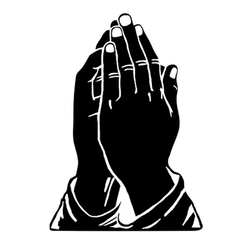 Creative Praying Hands Pattern Car Sticker PVC Fashion Exquisite Bumper Body Windshield Auto Decal Motorcycle Laptop Decoration