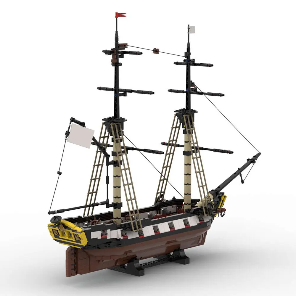 

Brig / 18-gun Flush-deck Brig-sloop for Pirates Theme 1690 Pieces MOC Build