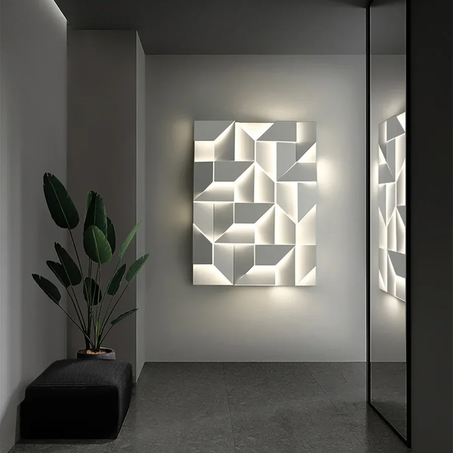 Imagem -03 - Modelo 3d Wall Shadows Grand Sconce Lamp Home Indoor Wall Lights Sala de Estar Quarto Sala de Jantar Decoração Candeeiros do Corredor