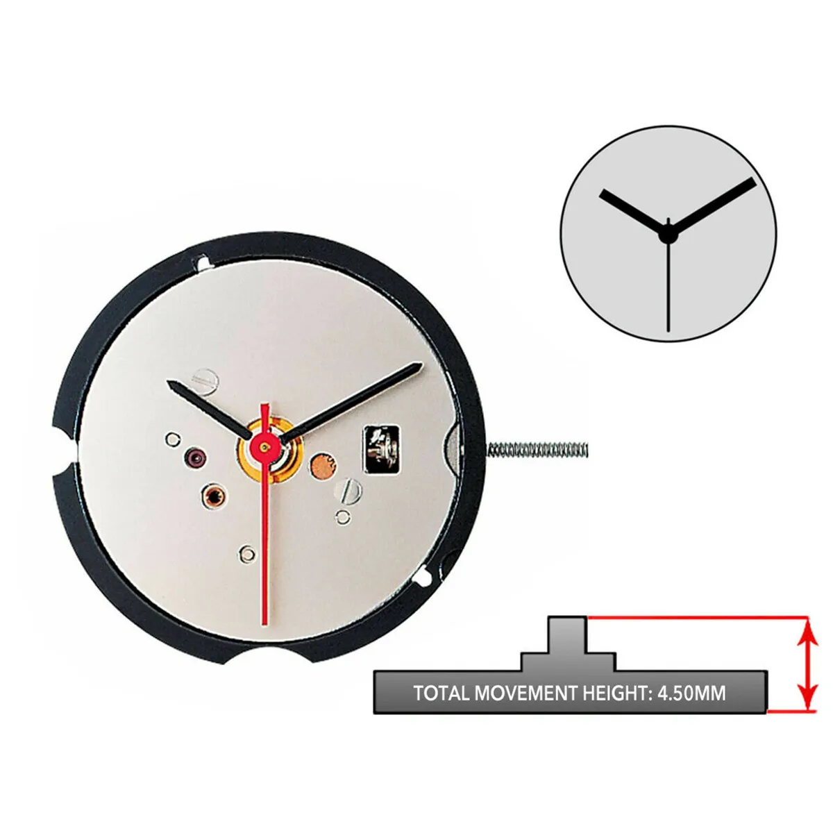 عالية الدقة 3 مللي متر سميكة 3-Hand ساعة كوارتز حركة بدون التقويم لساعة روندا 583 حركة استبدال أجزاء