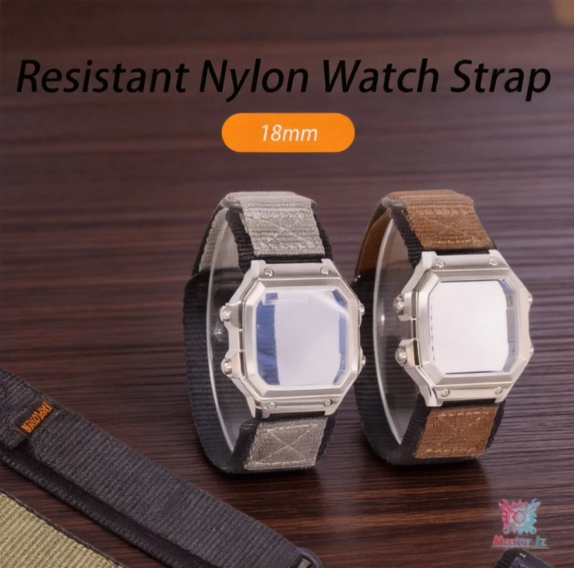 18mm Nylonarmband Kompatibel mit Casio AE1200 AE1300 WS1600 316LSS Uhrengehäuse Schnellwechsel-Struktur Nylon Geflochtenes Armband