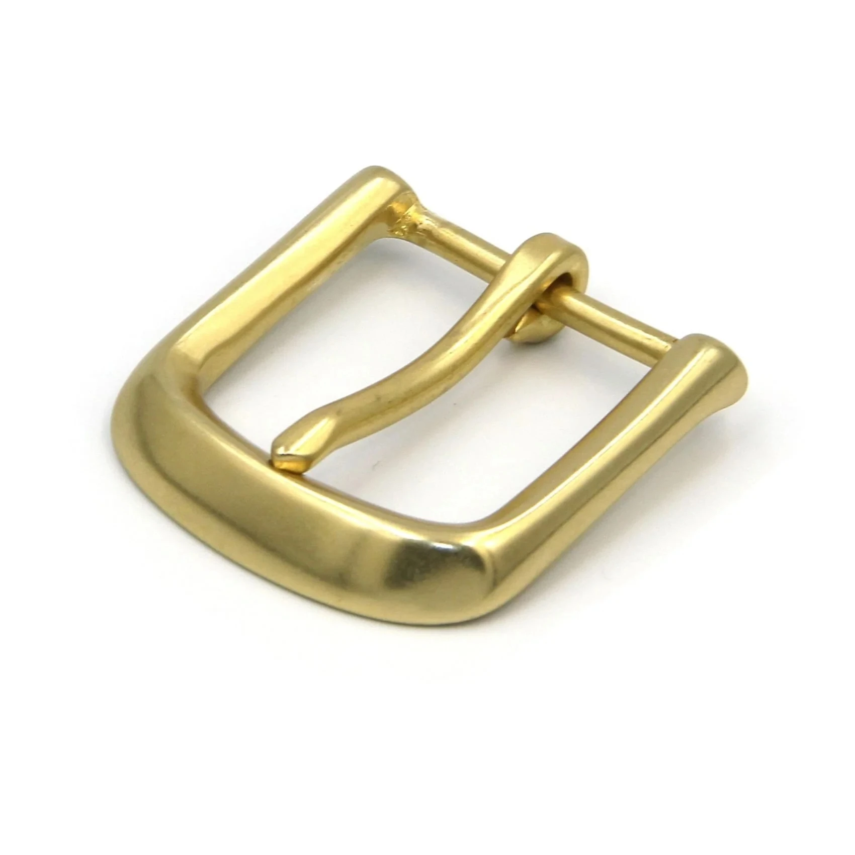 D Shape Brass Buckle Leather Belt Fitting 40mm