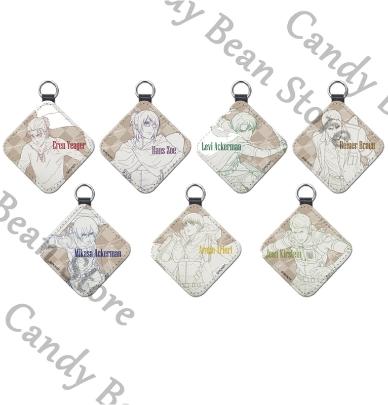 Anime genuino ataque a los Titanes Hange Zoe Jean Kirstein Reiner Braun Eren Cosplay PU insignia broche emblema de dibujos animados colgante regalo de Navidad