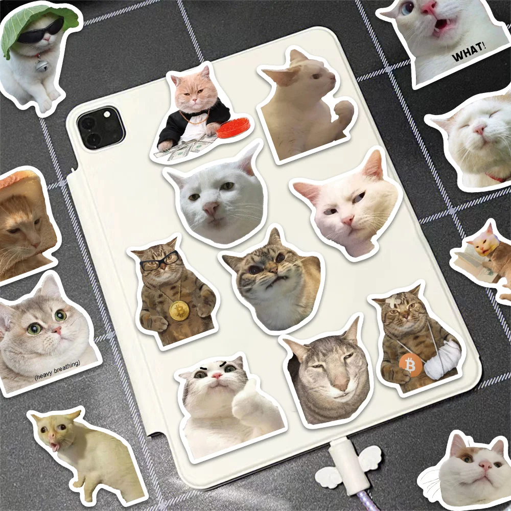 50pcs Cute Cats  Funny Graffiti Stickers Cartoon  DIY laptop Suitcase Scrapbook Skate Laptop Bike Waterproof stickers image 2