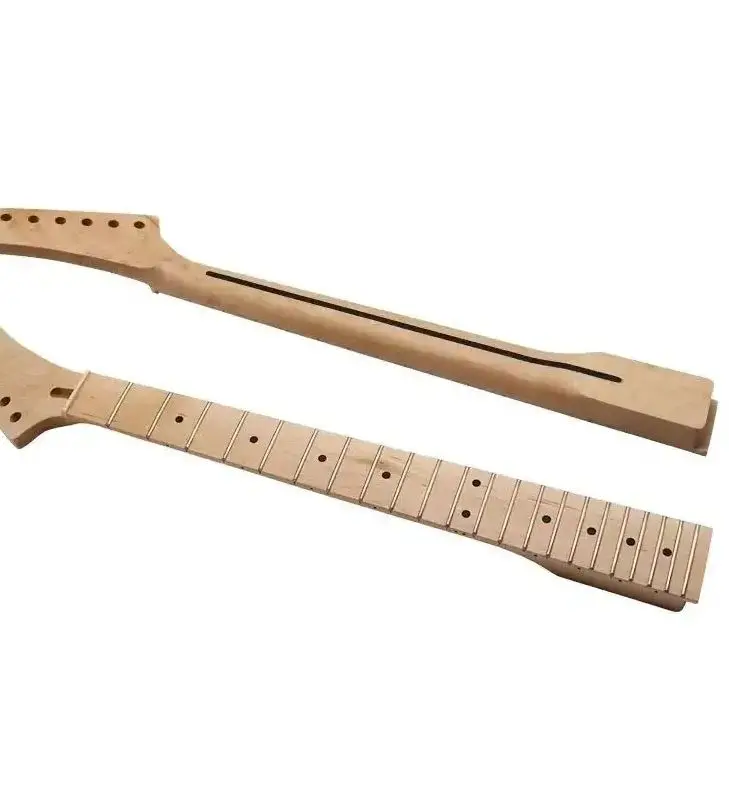 

6-string 22-fret electric guitar T-shaped neck matte DIY musical instrument parts with maple wood banana guitar neck handle