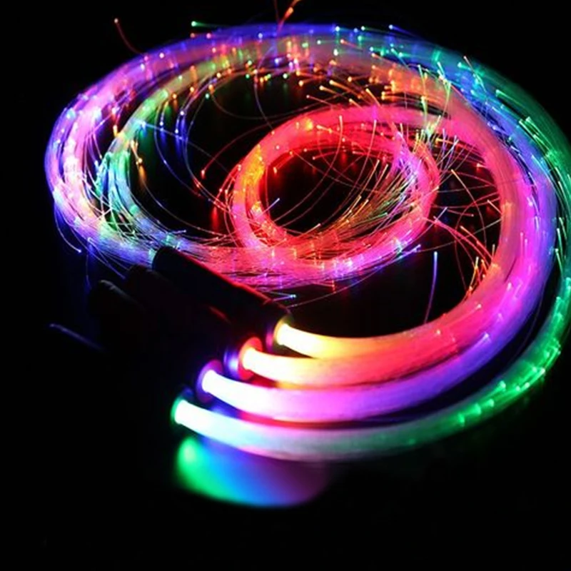 Valentine Fiber Optic LED Whip 7colors Changes LED Whip Sexy Bar Club Gogo Dance Props Performence Night Show Supplies