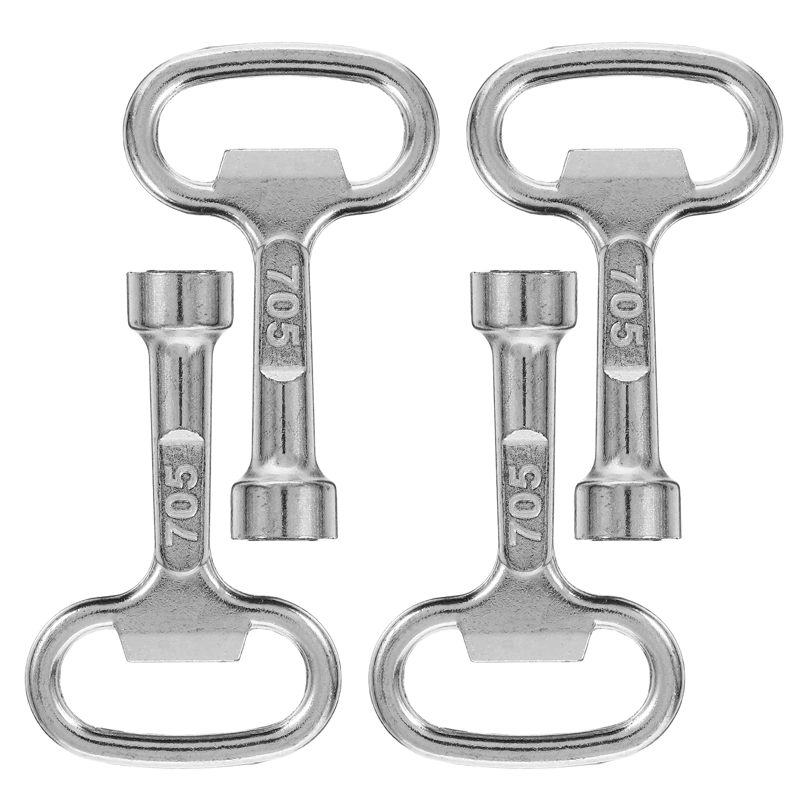 

4pcs Faucet Key Wrench for Meter Hydrant Shower Valves Replacement Multifunctional Zinc Durable Portable Repair Tool