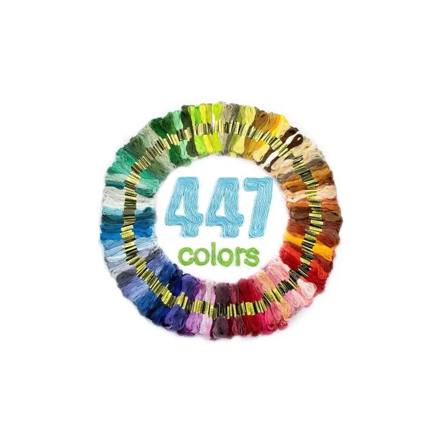

Нитки для вышивания, 447 цветов в упаковке Нитки для вышивания, нитки для вышивки крестиком 8 м, нить для браслетов дружбы, нить для рукоделия Радуга