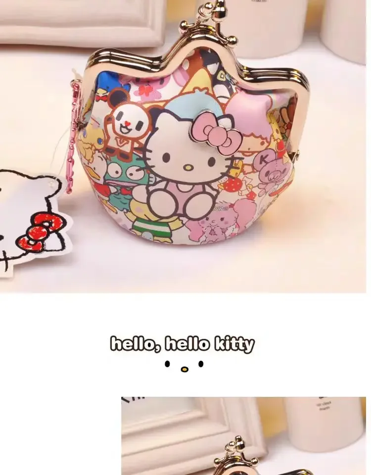 Sanrio Hello Kitty coin purse, retro cute cartoon coin bag, small change bag