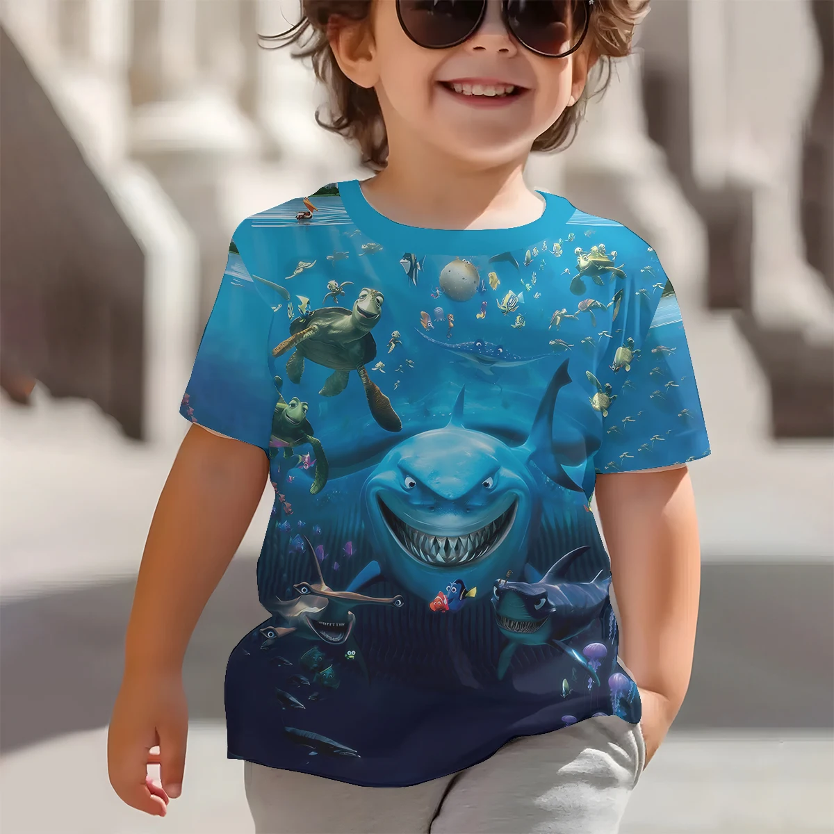 Buscando a Nemos, ropa de bebé con estampado 3D de 5 a 14 años, ropa masculina para exteriores para niños, camiseta para niños y niñas, camisetas superiores