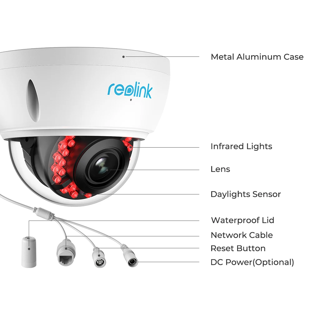 Reolink 4K PoE IP Camera RLC-842A Smart Home Human/Car Detection 5X Optical Zoom Security Protection Camera Video Surveillance