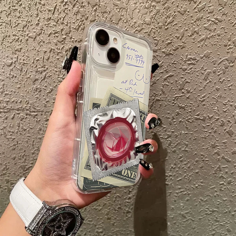 Funny Sexy Parody Toys Phone Case for iPhone 16 15 14 13 12 11 Pro Max 7 8 Plus X XR XSMax Airbag Anti Fall Clear Back Cover view 4