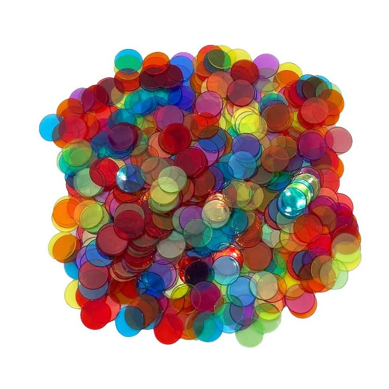 Transparent Bingo Counting Chips Size 19MM Learning Resources Kids Montessori Educational Toys Classroom Teaching Supplies