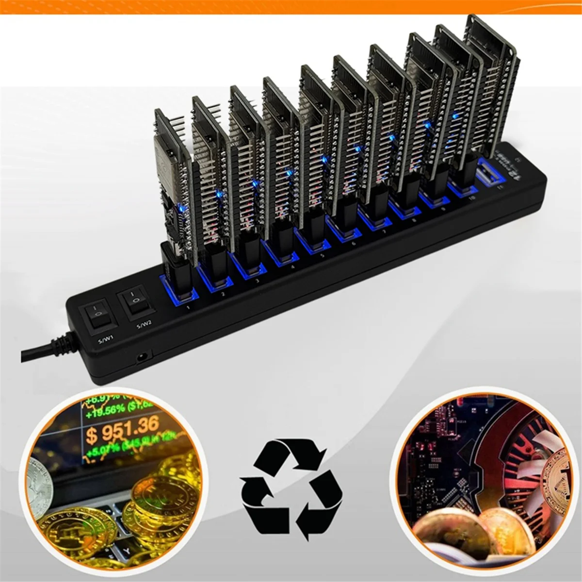 T47C_NerdMiner Hub 550KH/S Kit combinato minatore in lotteria solista 10x55K