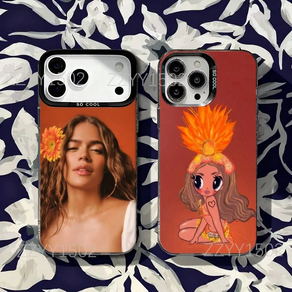 

K-Karol G TROPICOQUETA Phone Case For iPhone 17,16,15,14,13,12,X,8,Pro,Max,Plus,SE4,Air,Mini HD Black IMD Matte