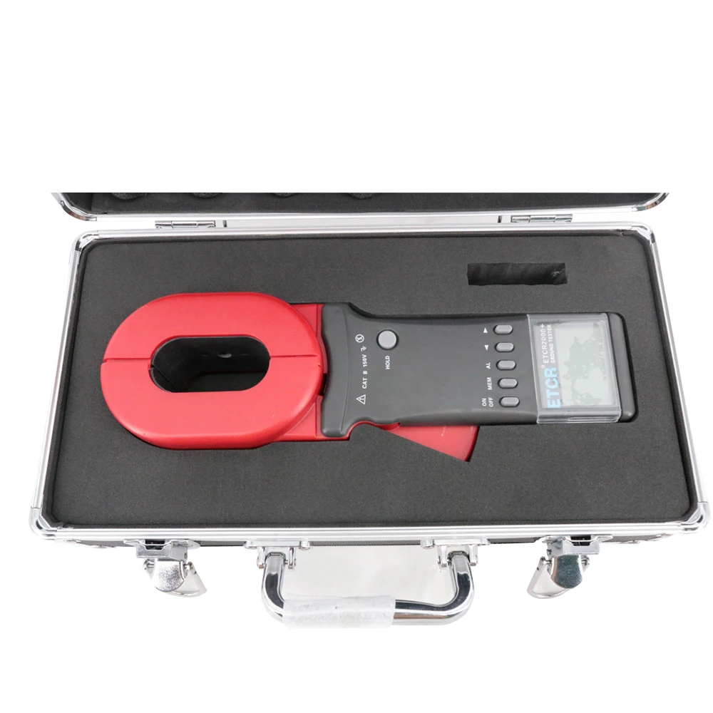 

Клещи для хранения большой емкости ETCR2000+ Цифровой тестер сопротивления заземления Накопительные измерения данных 99 групп