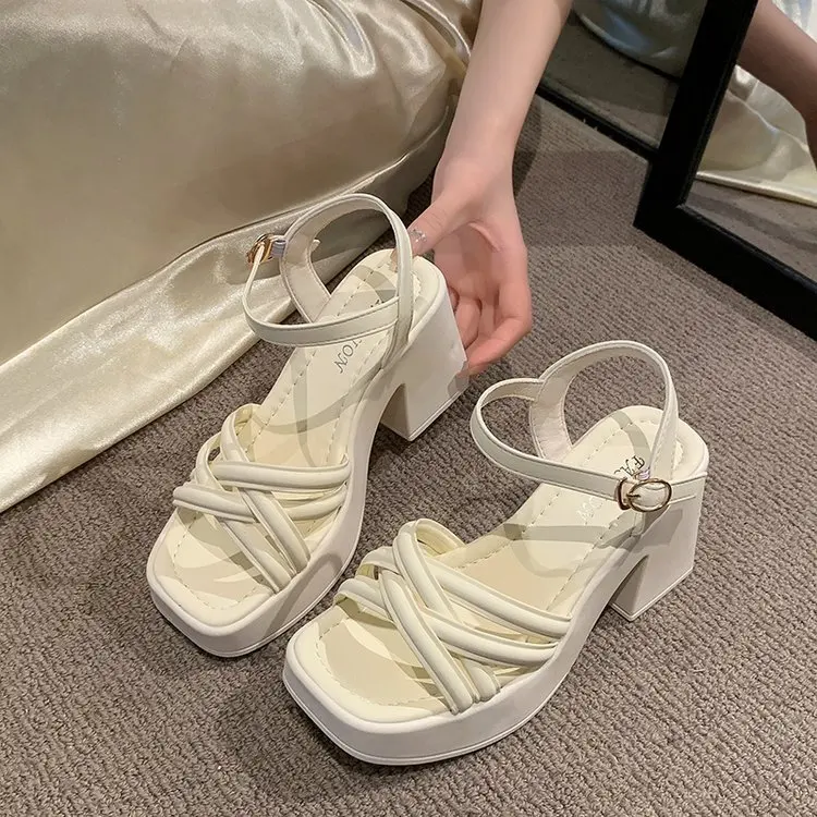 

Summer Casual Waterproof Women's Sandals Fashionable Increased Heel Platform Wedges Stylish Roman Loafers for Women