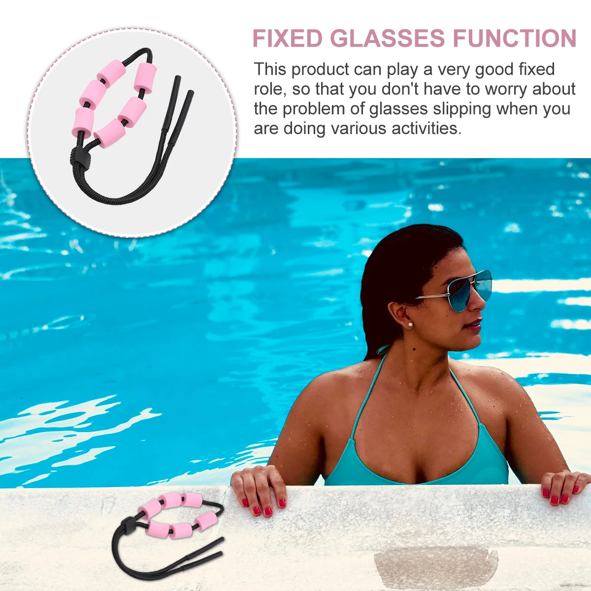 

Adjustable Glasses Rope Lanyard Sports Swimming Glasses Hanging Chain Durable Fabric Scalable Multiple Colors Labor Protection