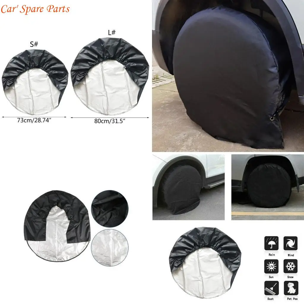 Y4UA Spare Tire Cover Waterproof-Sun Dust-Proof Wheel Covers Truck Car Trailer Motorhome for Trailer SUV Truck Vehicle
